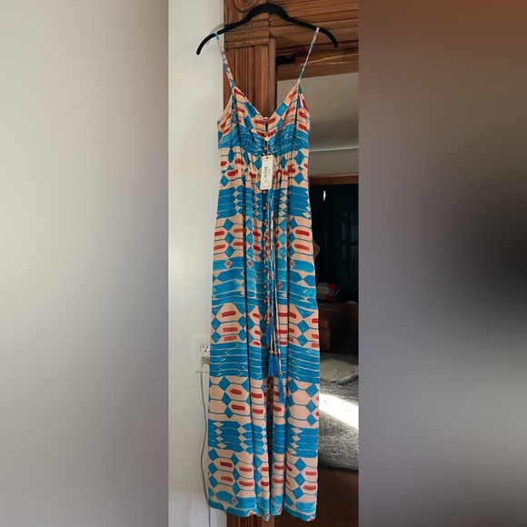 Anthologies Plenty by Tracy Reese Desert Turquoise Maxi Dress size Small - Picture 13 of 16